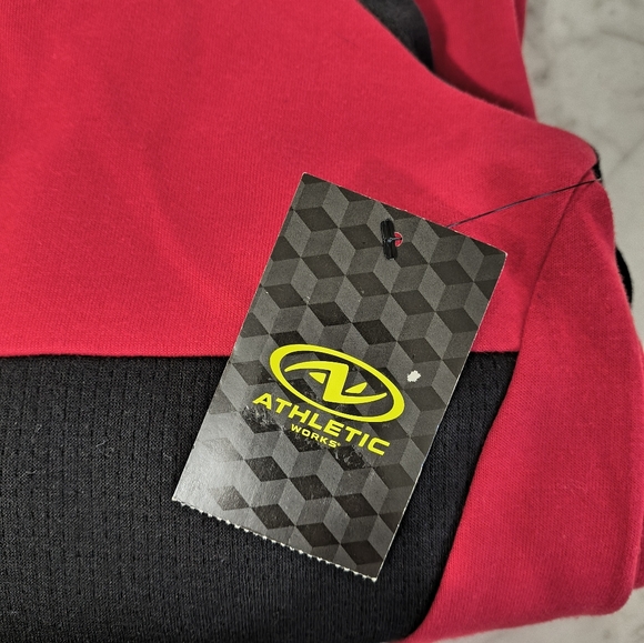 Athletic Works sz XXL sz 18  Red and Black Casual Zip Front Boys Hoodie Jacket - Picture 3 of 7